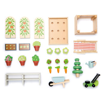 Personalised Wooden Toy Greenhouse Set, 2 of 2