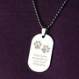 Personalised Paw Prints Stainless Steel Dog Tag Necklace, thumbnail 11 of 12