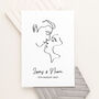 Personalised Romantic Line Art Kissing Couple Print, thumbnail 4 of 11