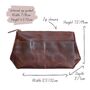 Womens Leather Wash Bag, Cosmetic Bag, thumbnail 4 of 4