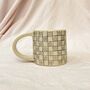 Ceramic Mug With Geometric Pencil Drawing, thumbnail 1 of 2