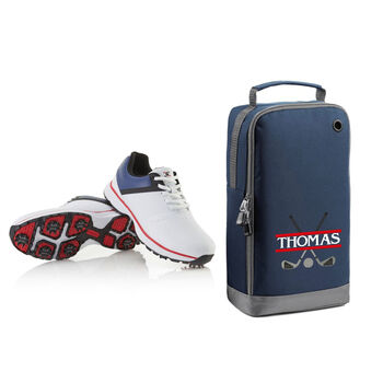 Personalised Embroidered Name Golf Shoe Bag, 8 of 10