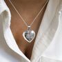 Sterling Silver Tree Heart Locket Necklace, thumbnail 2 of 12