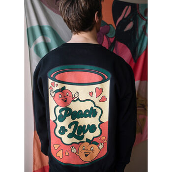 Peach And Love Men's Slogan Sweatshirt, 3 of 7