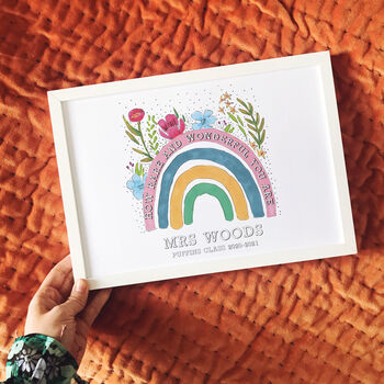 Personalised Rainbow Teacher Print, 4 of 4