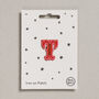 Letter T Alphabet Iron On Patch, thumbnail 1 of 4