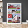 Arsenal Fc Views Of Highbury And The Emirates Poster, thumbnail 1 of 8