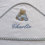 Personalised Baby Hooded Towel With Teddy Bear Motif, thumbnail 1 of 2