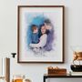 Family Photo Hand Painted Watercolour Style Art Print, thumbnail 5 of 10