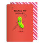 Valentine 'Tickle My Pickle' Magnet Card, thumbnail 1 of 2