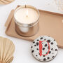 Personalised Dalmatian Print Tin Candle, thumbnail 1 of 8