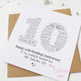 Personalised 10th Tin Wedding Anniversary Card, thumbnail 2 of 4