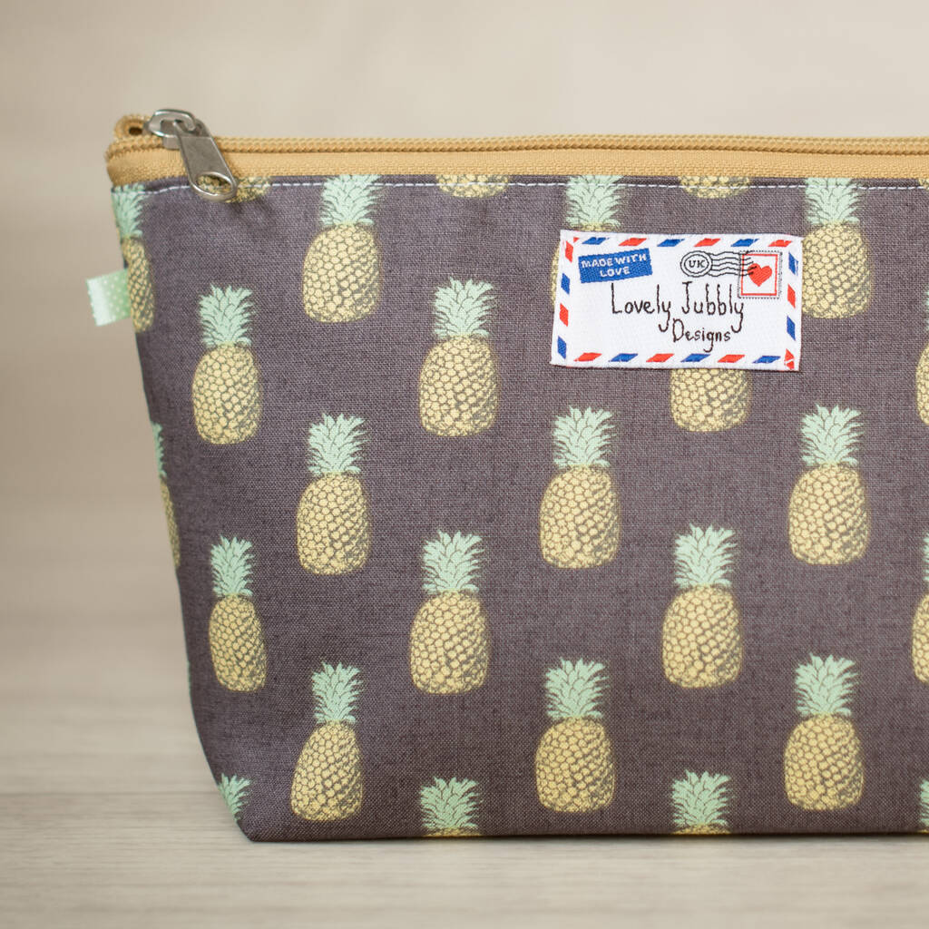 Pineapple Fruity Pineapples Gift Makeup Cosmetic Bag By Lovely Jubbly ...