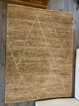 5ft By 7ft Handbraided Jute Basket With Diamond Pattern, 2 of 5