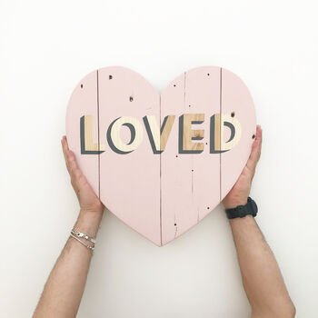 Loved Reclaimed Wooden Heart, 3 of 5
