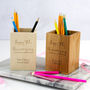 Personalised 5th Anniversary Wood Gift Pen Pot, thumbnail 4 of 5