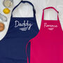 Personalised Daddy And Child Ballpoint Apron Set, thumbnail 1 of 8
