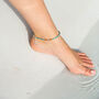 Istanbul Turquoise And Lapis Lazuli Silver Anklet, thumbnail 5 of 11