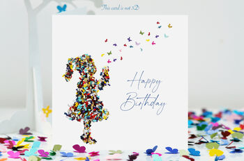 Daughter Heavenly Birthday Butterfly Kisses Card, 7 of 11
