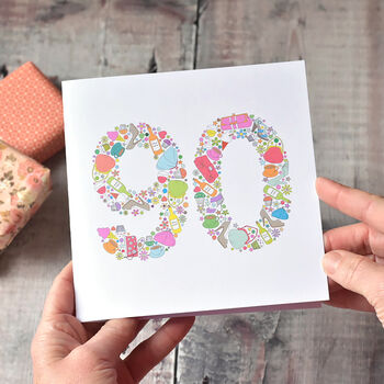 Girlie Things 90th Birthday Card, 2 of 5