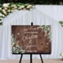 Personalised Welcome Wedding Sign With Printed Greenery, thumbnail 2 of 2