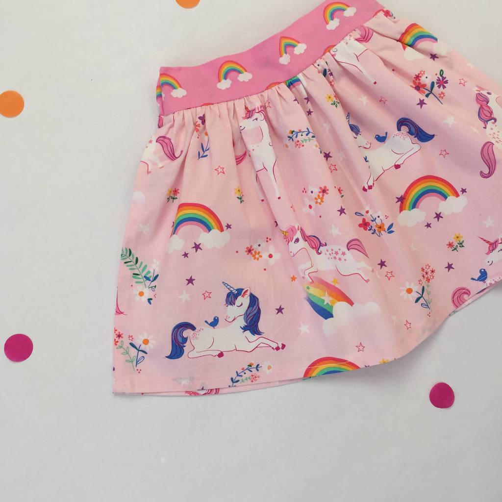 Girls Handmade Unicorn Skirt By Lily & Giraffe | notonthehighstreet.com