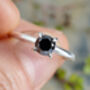 5mm Black Diamond Engagement Ring, thumbnail 2 of 5