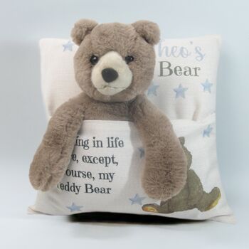 Personalised Child's Cushion With Teddy Bear, 5 of 5