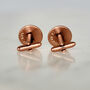 Secret Message Copper And Real Leather Cufflinks, thumbnail 6 of 10