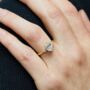 18ct Lab Grown Oval And Pear Diamond Engagement Ring, thumbnail 6 of 6