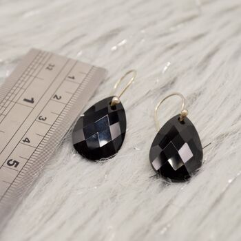 Black Onyx Sterling Silver Earrings, 6 of 7