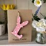 Personalised Easter Bunny Letter Wooden Keepsake Card, thumbnail 6 of 9