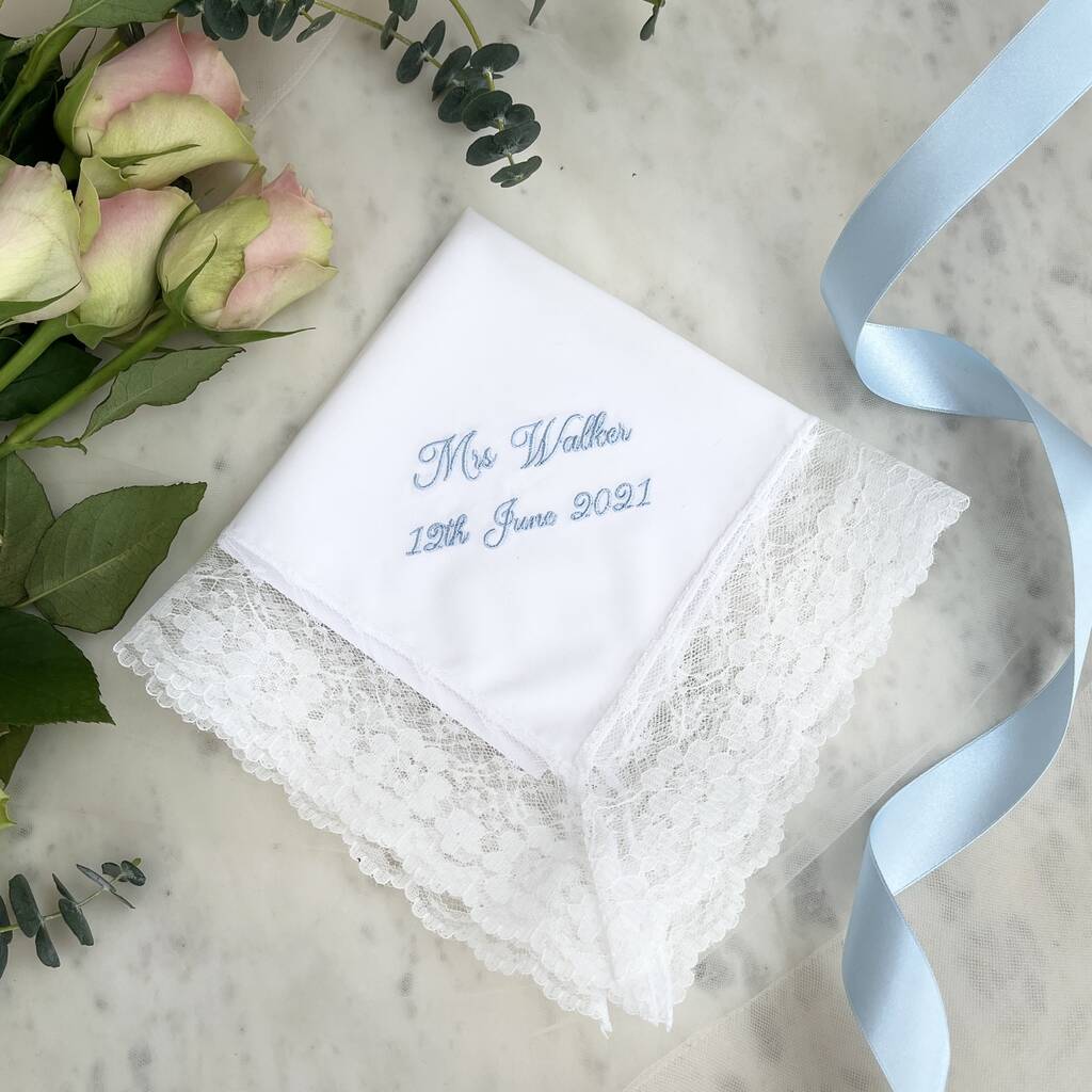 Personalised Bridal Wedding Handkerchief, 1 of 8