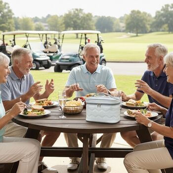 Personalised White Golf Lunch Bag, 9 of 10