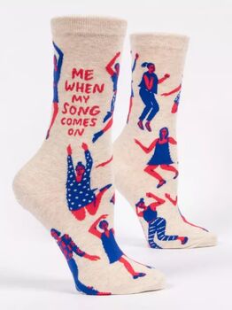 Ladies 'When My Song Comes On Socks' Dancing Socks, 2 of 5