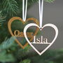 Personalised Heart Keepsake Christmas Decoration, thumbnail 2 of 6