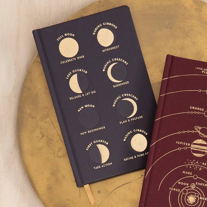 Moon Phases Gold Foil Journal, 1 of 2