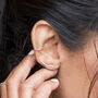 Silver Textured Ear Climber, thumbnail 2 of 12