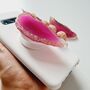 Pink Agate Stone Phone Holder Grip, thumbnail 4 of 4