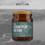 Brown Jar Candle • 'Devon” • Scented Candle • Adventure • Surf • South West England • Gift For Her • Gift For Him • Gift Box, thumbnail 1 of 2