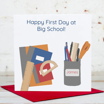 Personalised First Day At School Card, 2 of 2