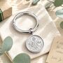 Luxury 60th Birthday Silver Sixpence Keyring, thumbnail 2 of 8