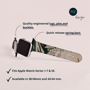 Tropical Abstract Vegan Leather Apple Watch Band, 5 of 6