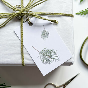 Falling Pine Christmas Gift Tags, 3 of 4