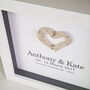 Personalised 4th Anniversary Gift Linen Heart, thumbnail 4 of 7