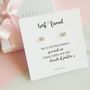 Prosecco Themed Best Friend Knot Earrings, thumbnail 1 of 6