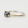 Round Brilliant Cut Black Salt And Pepper Diamond Engagement Ring, thumbnail 2 of 2