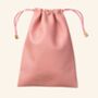 Personalised Large Leather Drawstring Accessories Pouch, thumbnail 5 of 9