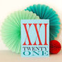 Mini Roman Numerals Twenty One Card, thumbnail 1 of 5