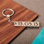 Personalised Special Date Steel Keyring, thumbnail 1 of 2